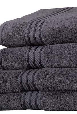 Linens-Limited-Supreme-100-Egyptian-Cotton-500gsm-4-Piece-Guest-Towel-Set-Charcoal-0-0