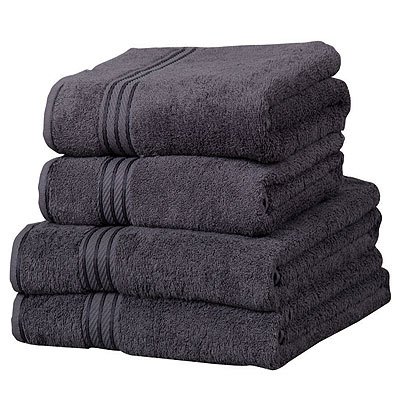 Linens-Limited-Supreme-100-Egyptian-Cotton-500gsm-4-Piece-Guest-Towel-Set-Charcoal-0