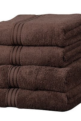 Linens-Limited-Supreme-100-Egyptian-Cotton-500gsm-4-Piece-Guest-Towel-Set-Chocolate-0