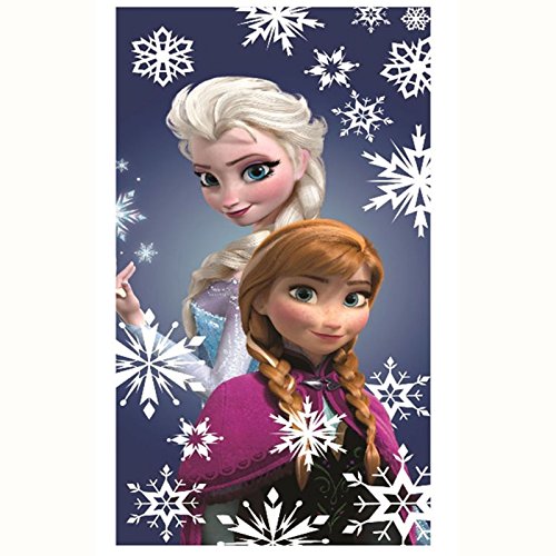 Official-Disney-Frozen-Elsa-Anna-Snowflakes-Cotton-Beach-Bath-Towel-0